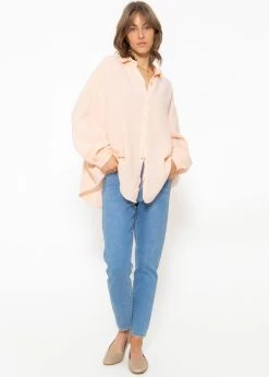 Musselin Bluse Oversize, Kurz, Pastellapricot -Sassyclassy SassyClassy musselin bluse oversize kurz pastellapricot S3204B5854