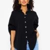 Musselin Bluse Oversize, Kurz, Schwarz -Sassyclassy SassyClassy musselin bluse oversize kurz schwarz S1203B38384eVTw73LMjMSY