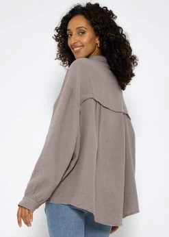 Musselin Bluse Oversize, Kurz, Taupe 16 Musselin Bluse Oversize, Kurz, Taupe -Sassyclassy SassyClassy musselin bluse oversize kurz taupe S1204B3894 6CEOjX6zJWlpFt3lavBDTrKYJFu