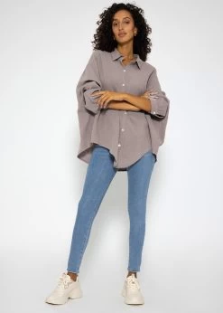 Musselin Bluse Oversize, Kurz, Taupe 15 Musselin Bluse Oversize, Kurz, Taupe -Sassyclassy SassyClassy musselin bluse oversize kurz taupe S1204B3894eWvC4gN45r8Y0rzBI4ce7Qkfqp