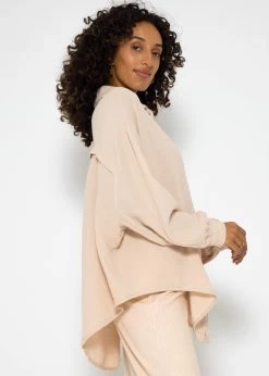 Musselin Bluse Oversize, Kurz, Beige 15 Musselin Bluse Oversize, Kurz, Beige -Sassyclassy SassyClassy musselin bluse oversize kurz beige S3206B5994 3