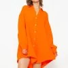 Musselin Bluse Oversize, Orange 2 Musselin Bluse Oversize, Orange -Sassyclassy SassyClassy musselin bluse oversize orange S1209B4228 8
