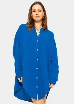 Musselin Bluse Oversize, Royalblau 15 Musselin Bluse Oversize, Royalblau -Sassyclassy SassyClassy musselin bluse oversize royalblau S1209B4281 3mBLcJHfKgwyNs