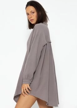 Musselin Bluse Oversize, Taupe 12 Musselin Bluse Oversize, Taupe -Sassyclassy SassyClassy musselin bluse oversize taupe S1202B3795 4
