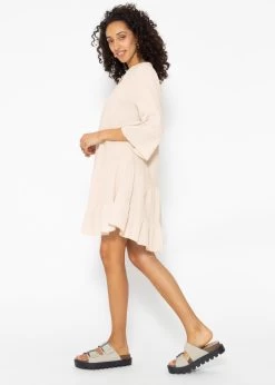 Musselin Kleid, Hellbeige -Sassyclassy SassyClassy musselin kleid hellbeige S2206B4795 5