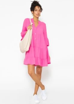 Musselin Kleid, Pink -Sassyclassy SassyClassy musselin kleid pink S3206B5992 4