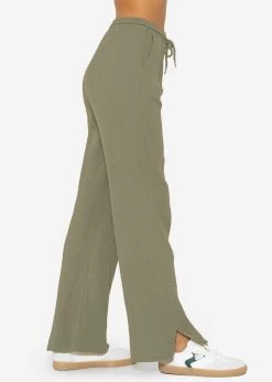 Musselin Pants, Khaki -Sassyclassy SassyClassy musselin pants khaki S2206B4844 2