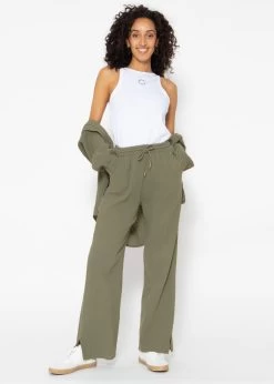 Musselin Pants, Khaki -Sassyclassy SassyClassy musselin pants khaki S2206B4844