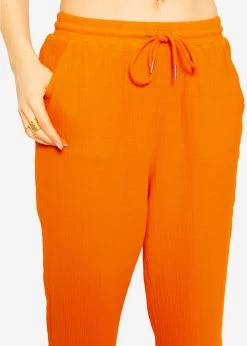 Musselin Pants, Orange 14 Musselin Pants, Orange -Sassyclassy SassyClassy musselin pants orange S2205B4793 4