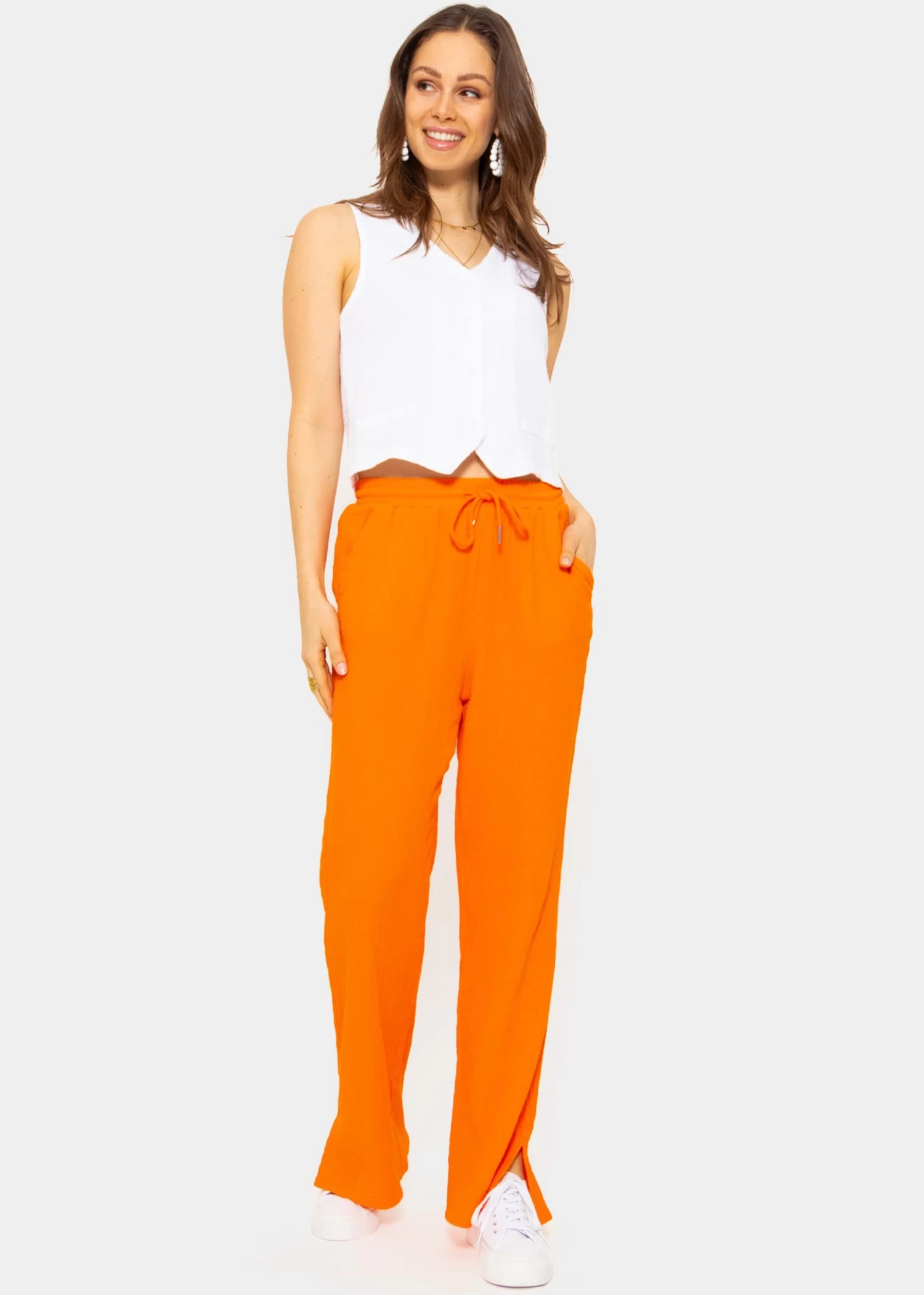 Musselin Pants, Orange 6 Musselin Pants, Orange – Bild 4