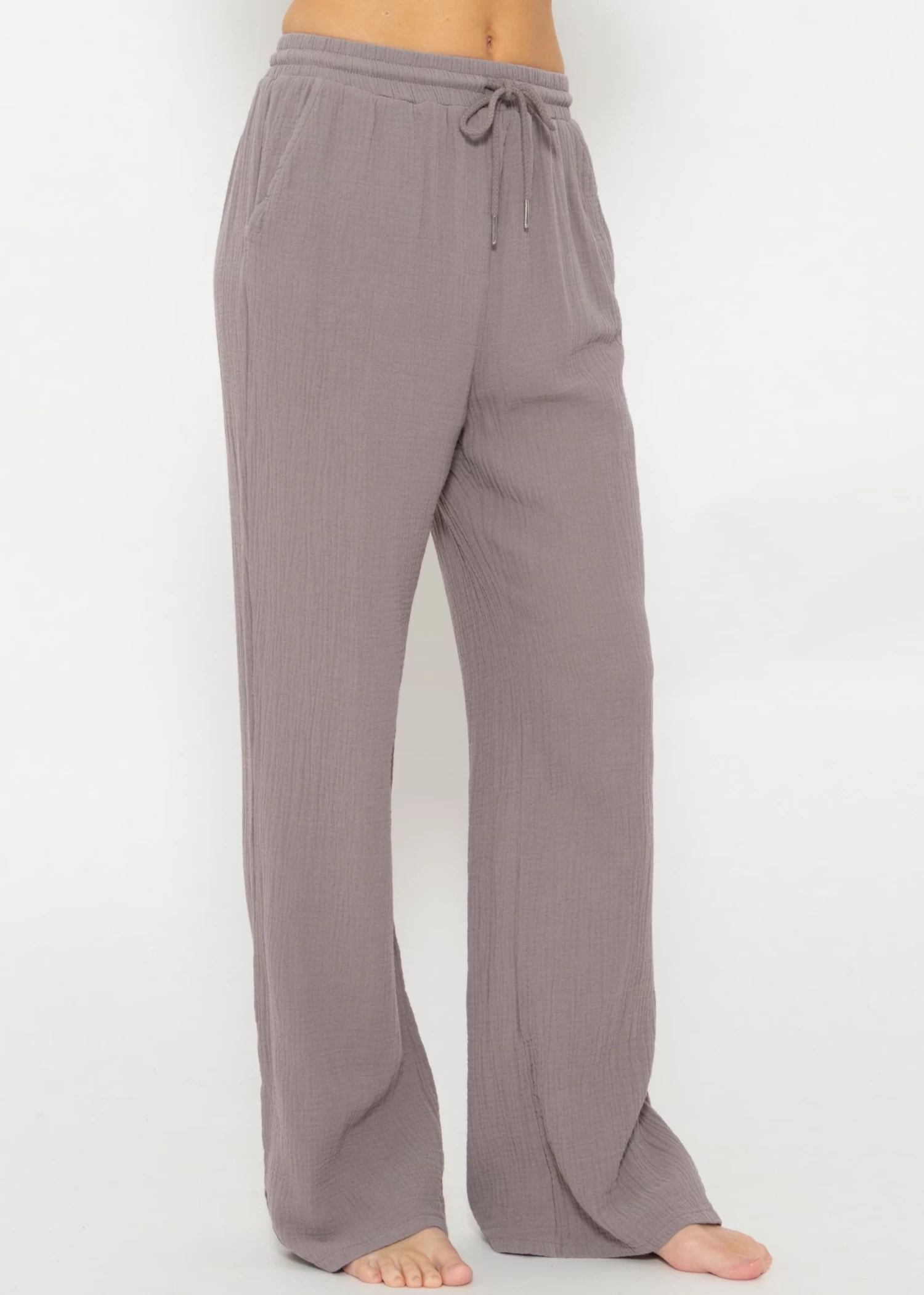 Musselin Pants, Taupe 5 Musselin Pants, Taupe – Bild 3