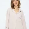 Musselin Pyjamabluse Mit Spitzenborte - Altrosa -Sassyclassy SassyClassy musselin pyjamabluse mit spitzenborte altrosa S3211NL6669 2