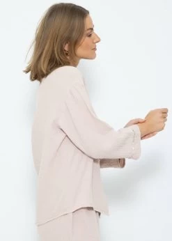 Musselin Pyjamabluse Mit Spitzenborte - Altrosa 14 Musselin Pyjamabluse Mit Spitzenborte - Altrosa -Sassyclassy SassyClassy musselin pyjamabluse mit spitzenborte altrosa S3211NL6669 6