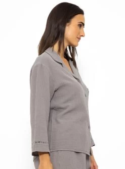 Musselin Pyjamabluse Mit Spitzenborte - Taupe 12 Musselin Pyjamabluse Mit Spitzenborte - Taupe -Sassyclassy SassyClassy musselin pyjamabluse mit spitzenborte taupe S3209NL6444 3