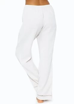 Musselin Pyjamahose Mit Spitzenborte - Hellbeige -Sassyclassy SassyClassy musselin pyjamahose mit spitzenborte hellbeige S3209NH64 5