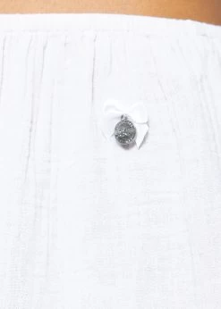 Musselin Pyjamahose Mit Spitzenborte - Hellbeige -Sassyclassy SassyClassy musselin pyjamahose mit spitzenborte hellbeige S3209NH6455