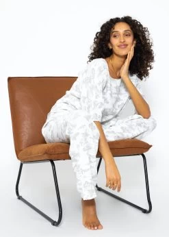 Musselin Pyjamashirt Mit Print - Weiß-taupe -Sassyclassy SassyClassy musselin pyjamashirt mit print weiss taupe S3209NI6450 5