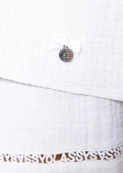 Musselin Pyjamashirt Mit Spitzenborte - Hellbeige -Sassyclassy SassyClassy musselin pyjamashirt mit spitzenborte hellbeige S3209NI6447 1