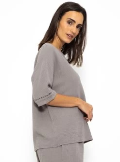 Musselin Pyjamashirt Mit Spitzenborte - Taupe 15 Musselin Pyjamashirt Mit Spitzenborte - Taupe -Sassyclassy SassyClassy musselin pyjamashirt mit spitzenborte taupe S3209NI6448 8