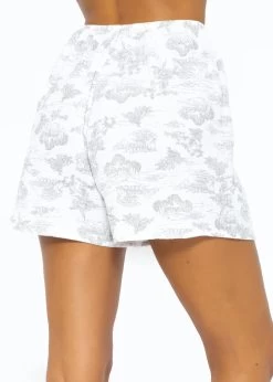 Musselin Pyjamashorts Mit Print - Weiß-taupe -Sassyclassy SassyClassy musselin pyjamashorts mit print weiss taupe S3209NS6454 10
