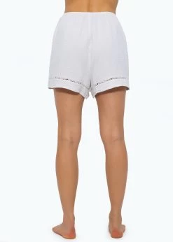 Musselin Pyjamashorts Mit Spitzenborte - Hellbeige -Sassyclassy SassyClassy musselin pyjamashorts mit spitzenborte hellbeige S3209NS6451 4