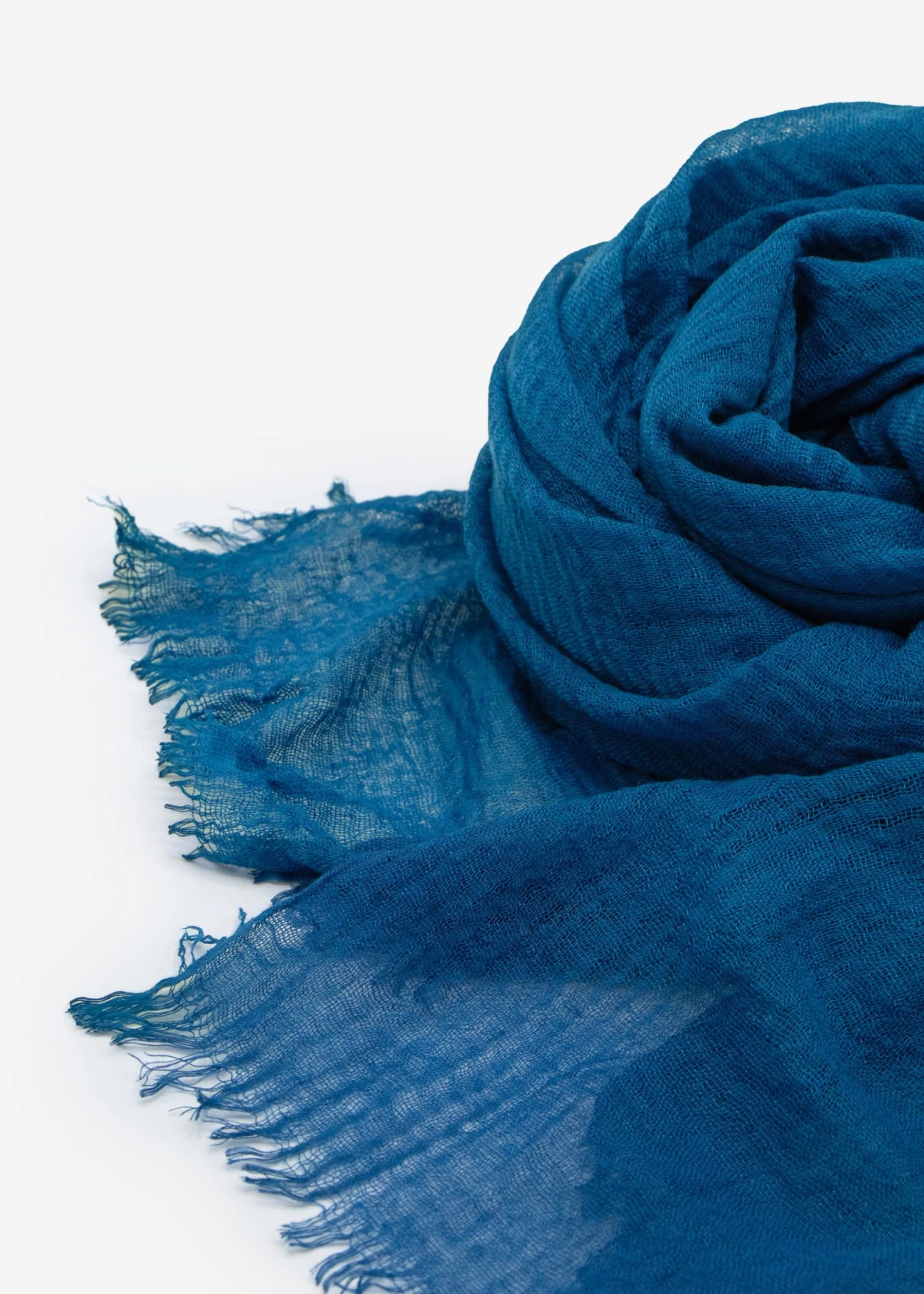 Musselin Schal - Blau 8 Musselin Schal - Blau – Bild 6