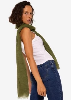 Musselin Schal - Khaki -Sassyclassy SassyClassy musselin schal khaki S3209AS1554 24Lga7QmXozlMO