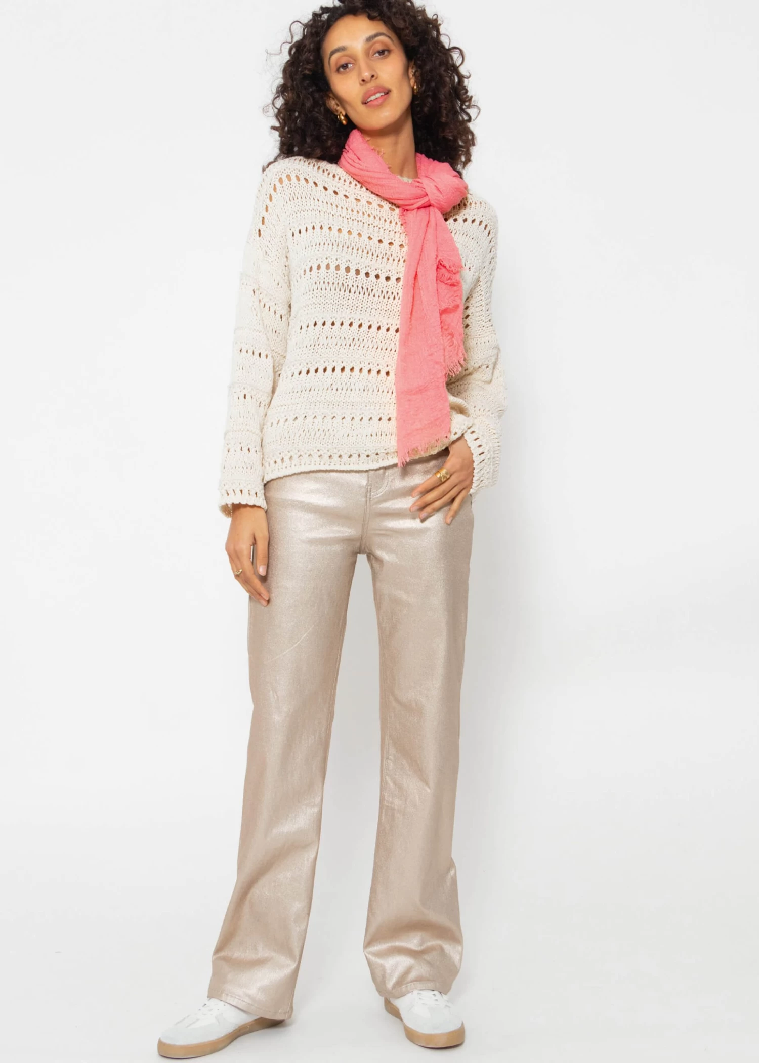 Musselin Schal - Peach 6 Musselin Schal - Peach – Bild 4