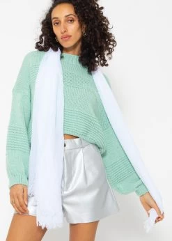 Musselin Schal - Weiß -Sassyclassy SassyClassy musselin schal weiss S4202AS90382lnrwJAuV0bNb