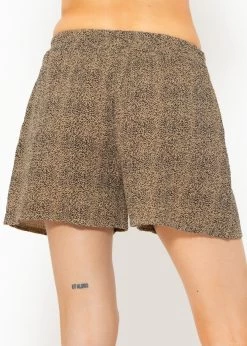 Musselin Shorts Mit Leo-Print, Beige -Sassyclassy SassyClassy musselin shorts mit leo print S3205B5932 1