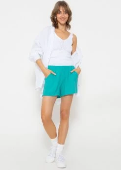 Musselin Shorts, Türkis -Sassyclassy SassyClassy musselin shorts turkis S3207B6040 5