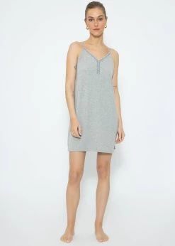 Nachthemd - Grau Melange -Sassyclassy SassyClassy nachthemd grau melange S3209NN6489 1