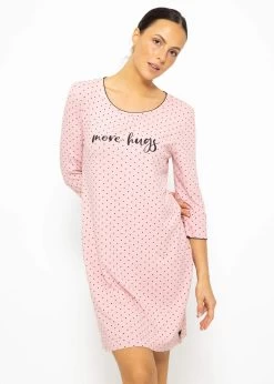 Nachthemd Mit Pünktchen - Rosa -Sassyclassy SassyClassy nachthemd mit punktchen rosa S3209NK6342 5