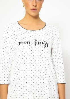 Nachthemd Mit Pünktchen - Weiß -Sassyclassy SassyClassy nachthemd mit punktchen weiss S3209NK6340 3