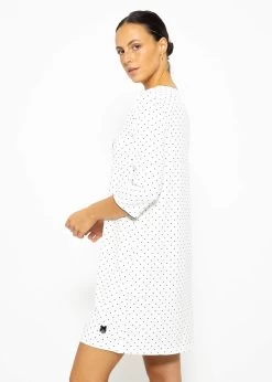Nachthemd Mit Pünktchen - Weiß -Sassyclassy SassyClassy nachthemd mit punktchen weiss S3209NK6340 9