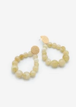 Ohrstecker Gold Mit Perlen - Beige -Sassyclassy SassyClassy ohrstecker gold mit perlen beige S4202AO9030