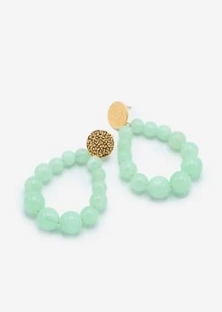 Ohrstecker Gold Mit Perlen - Hellgrün 9 Ohrstecker Gold Mit Perlen - Hellgrün -Sassyclassy SassyClassy ohrstecker gold mit perlen hellgrun S4202AO9031