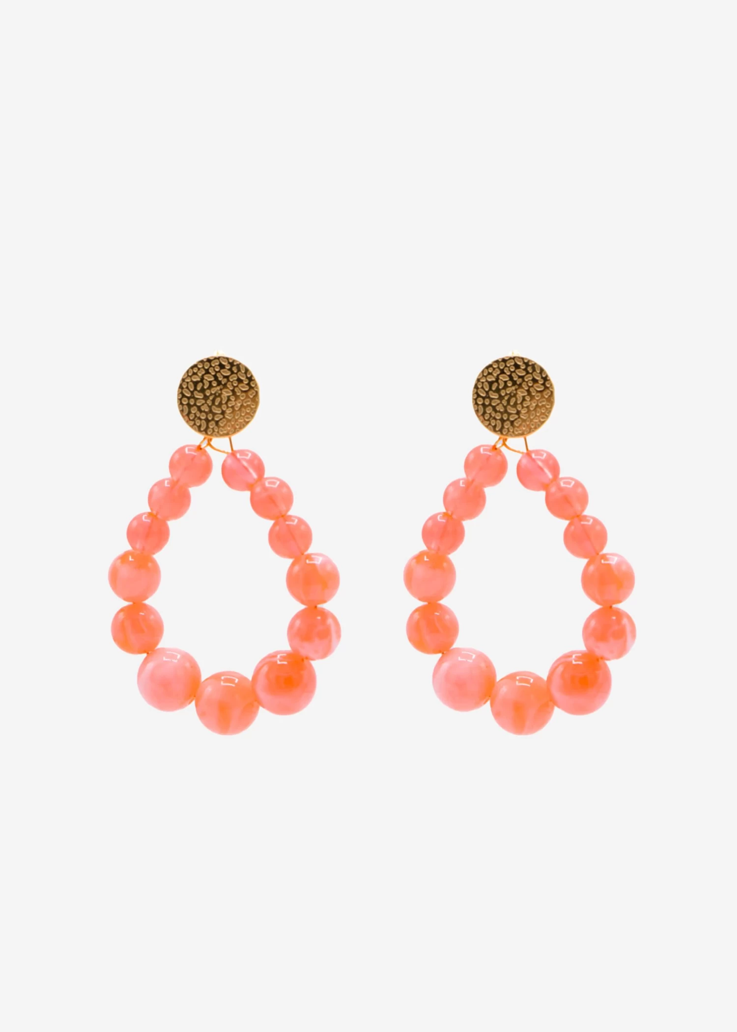 Ohrstecker Gold Mit Perlen - Koralle 3 Ohrstecker Gold Mit Perlen - Koralle