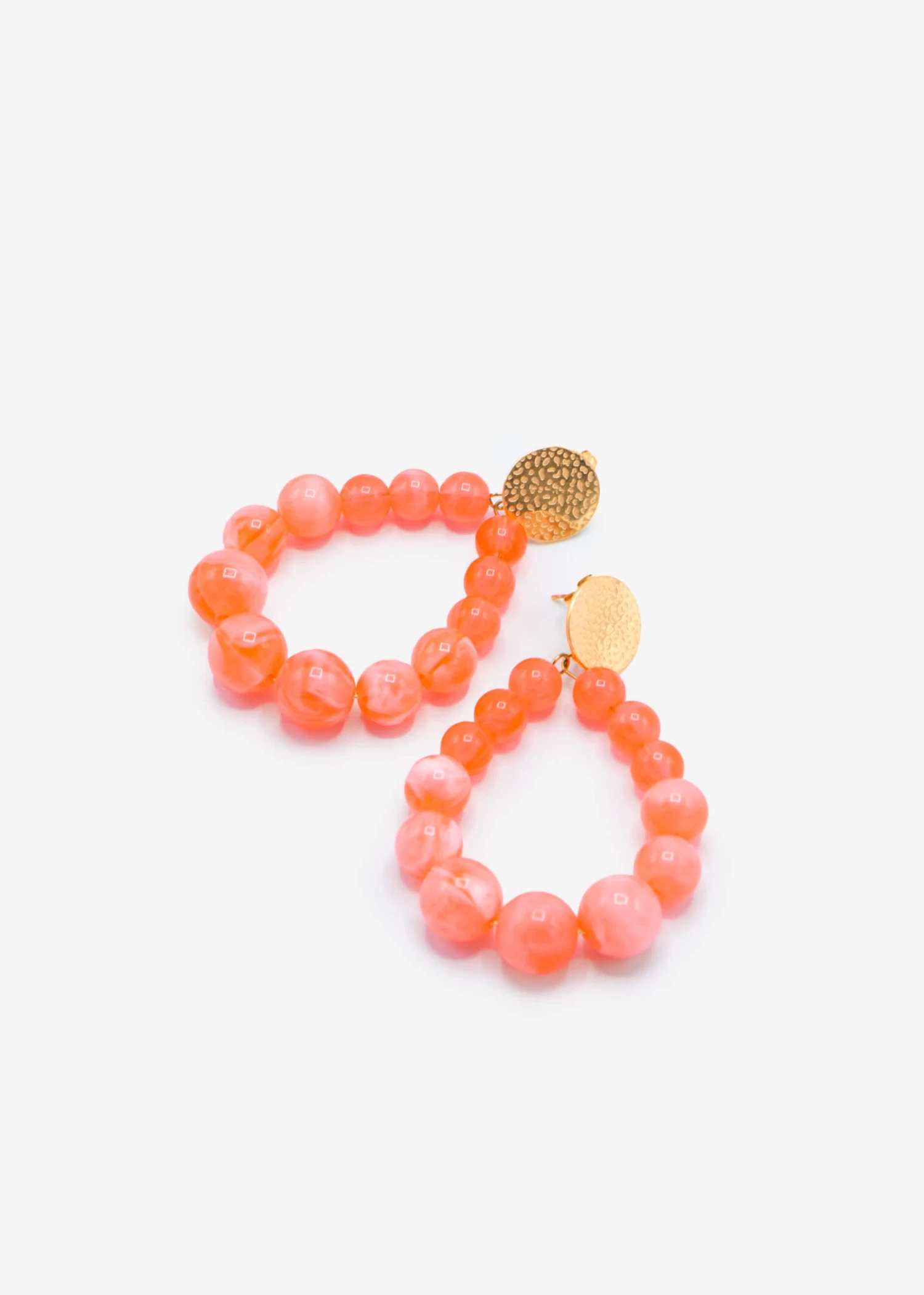 Ohrstecker Gold Mit Perlen - Koralle 6 Ohrstecker Gold Mit Perlen - Koralle – Bild 4