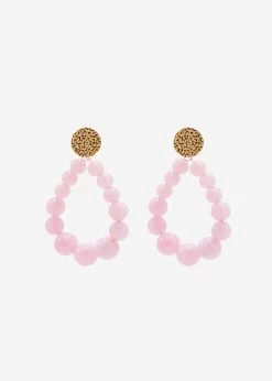 Ohrstecker Gold Mit Perlen - Rosa