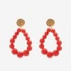 Ohrstecker Gold Mit Perlen - Rot -Sassyclassy SassyClassy ohrstecker gold mit perlen rot S4202AO9032 1