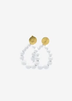 Ohrstecker Gold Mit Perlen - Weiß -Sassyclassy SassyClassy ohrstecker gold mit perlen weiss S4201AO6660 2