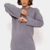 Oversize Kleid In Strick - Grau -Sassyclassy SassyClassy oversize kleid in strick grau S3206B5991 4