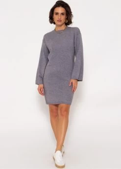 Oversize Kleid In Strick - Grau 15 Oversize Kleid In Strick - Grau -Sassyclassy SassyClassy oversize kleid in strick grau S3206B5991 7
