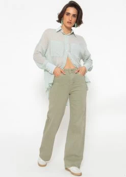 Oversize Plumetis Bluse, Hellgrün -Sassyclassy SassyClassy oversize plumetis bluse hellgrun S3203B5660 9
