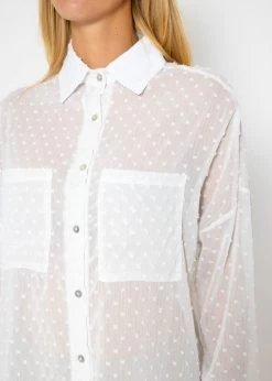 Oversize Plumetis Bluse, Weiß 22 Oversize Plumetis Bluse, Weiß -Sassyclassy SassyClassy oversize plumetis bluse offwhite S3203B5657 9