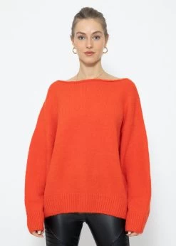 Oversize Pullover - Orangerot 14 Oversize Pullover - Orangerot -Sassyclassy SassyClassy oversize pullover koralle S3211P6655 2
