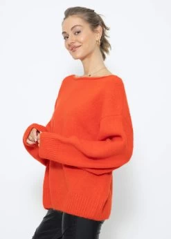 Oversize Pullover - Orangerot 12 Oversize Pullover - Orangerot -Sassyclassy SassyClassy oversize pullover koralle S3211P6655 7