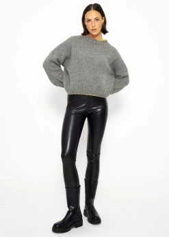 Oversize Pullover Mit Bunten Akzenten - Grau -Sassyclassy SassyClassy oversize pullover mit bunten akzenten grau S3211P6637 2