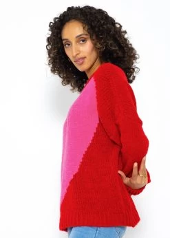 Oversize Pullover Mit Herzmotiv - Rot-pink -Sassyclassy SassyClassy oversize pullover mit herzmotiv rot pink S3210P6607 6qNxmglu9n59rk